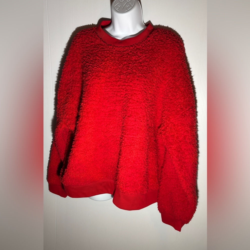 Women’s red teddy bear sweater size medium
